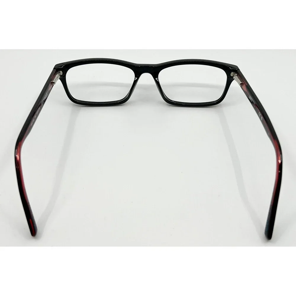 Nike Eyeglasses Frames Mens Black Red 7242 004 Rectangular 53-16-140